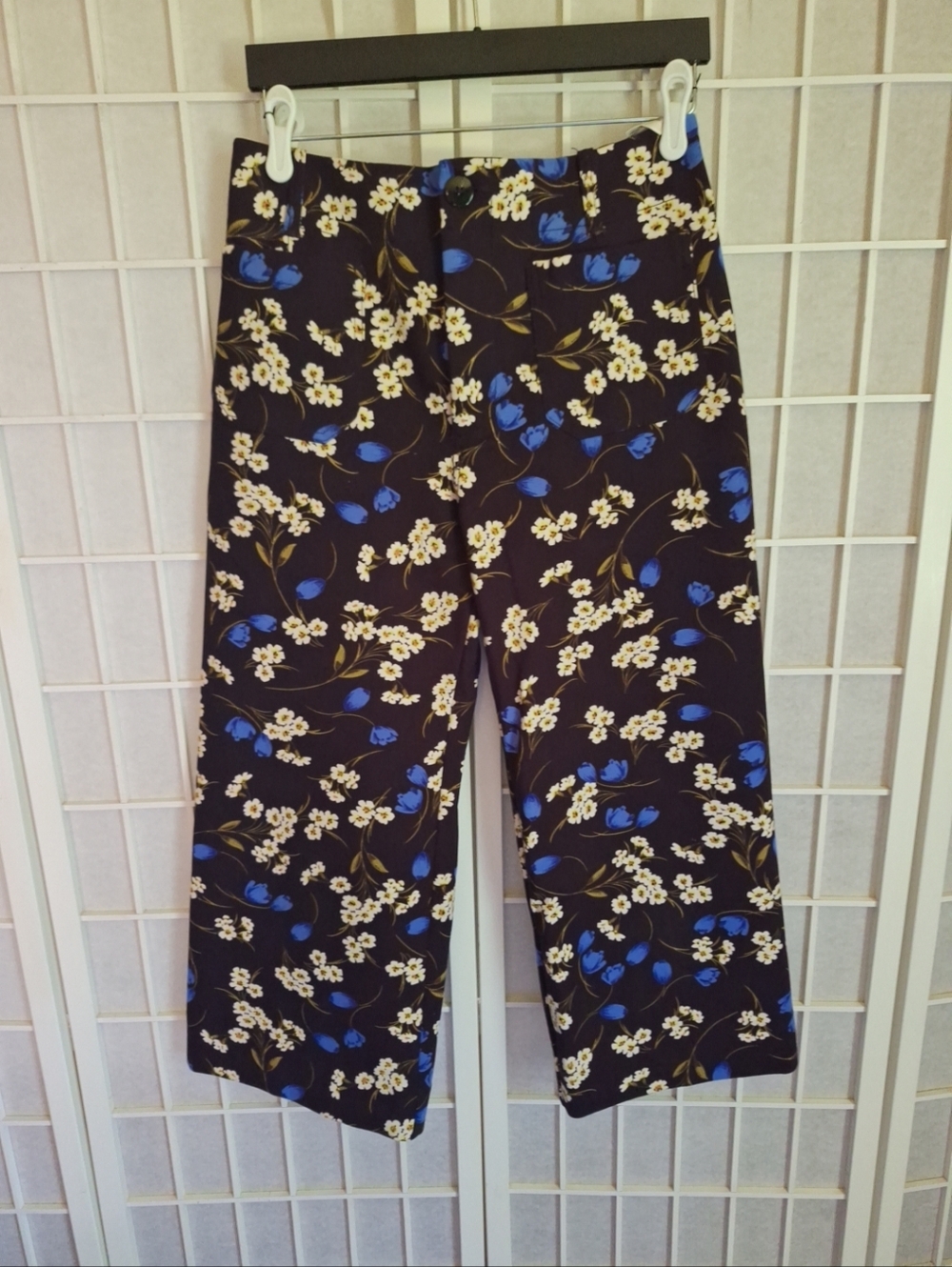 Maeve By Anthropologie The Collette Wide Leg Floral Pants Size 29 Petite - Picture 14 of 16